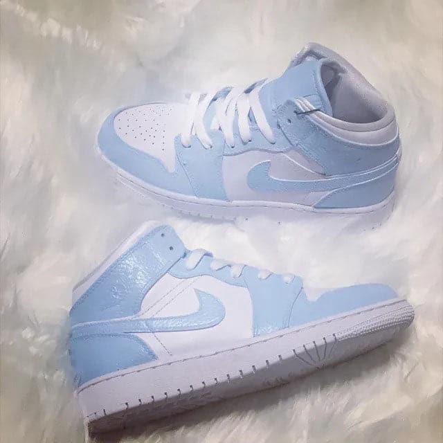Custom Powder Blue Air Jordan 1