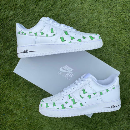 Custom Air Force 1 Green Dinosaur