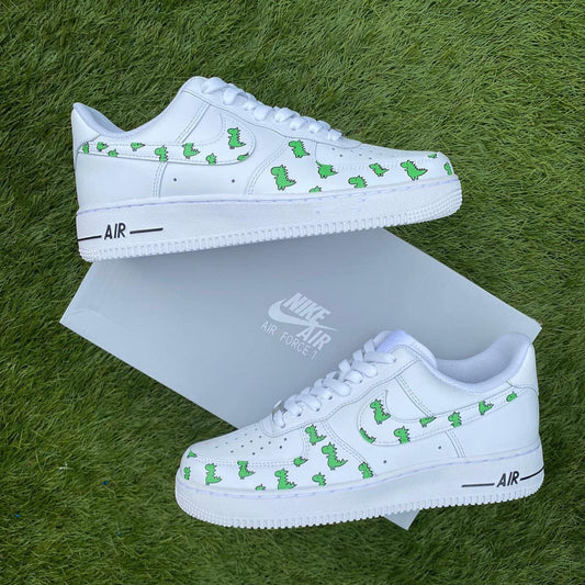 Custom Air Force 1 Green Dinosaur