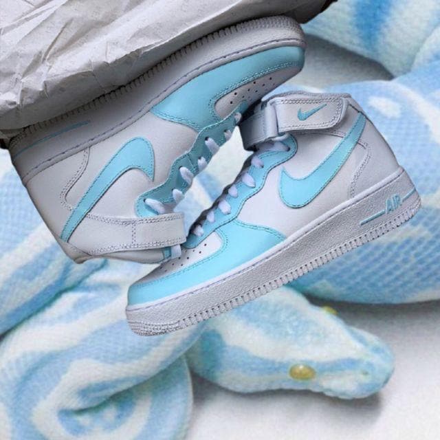 Icy Blue Air Force 1 mids