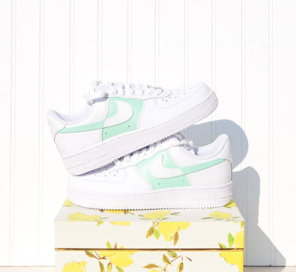 Check Colorblock Air Force 1 Handpainted Custom