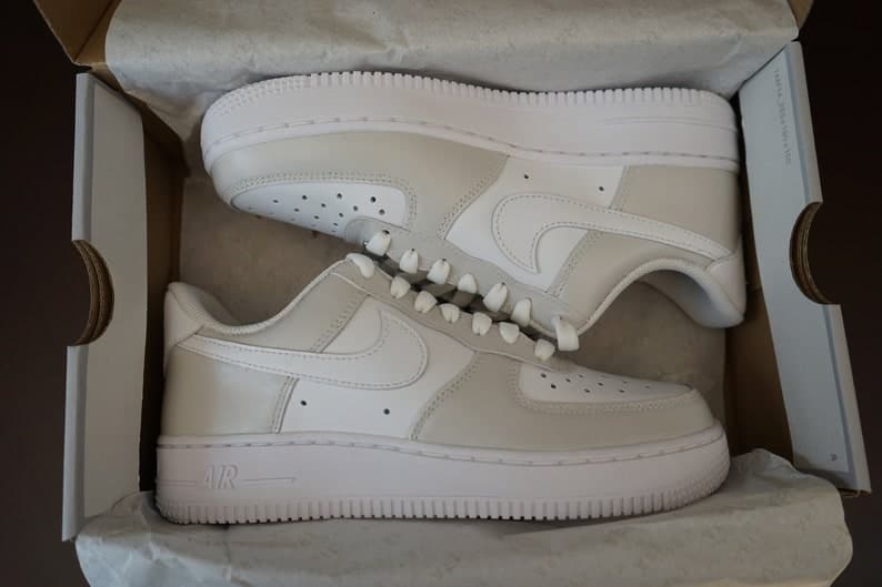 Custom Air Force 1 Beige Nike Air Force 1
