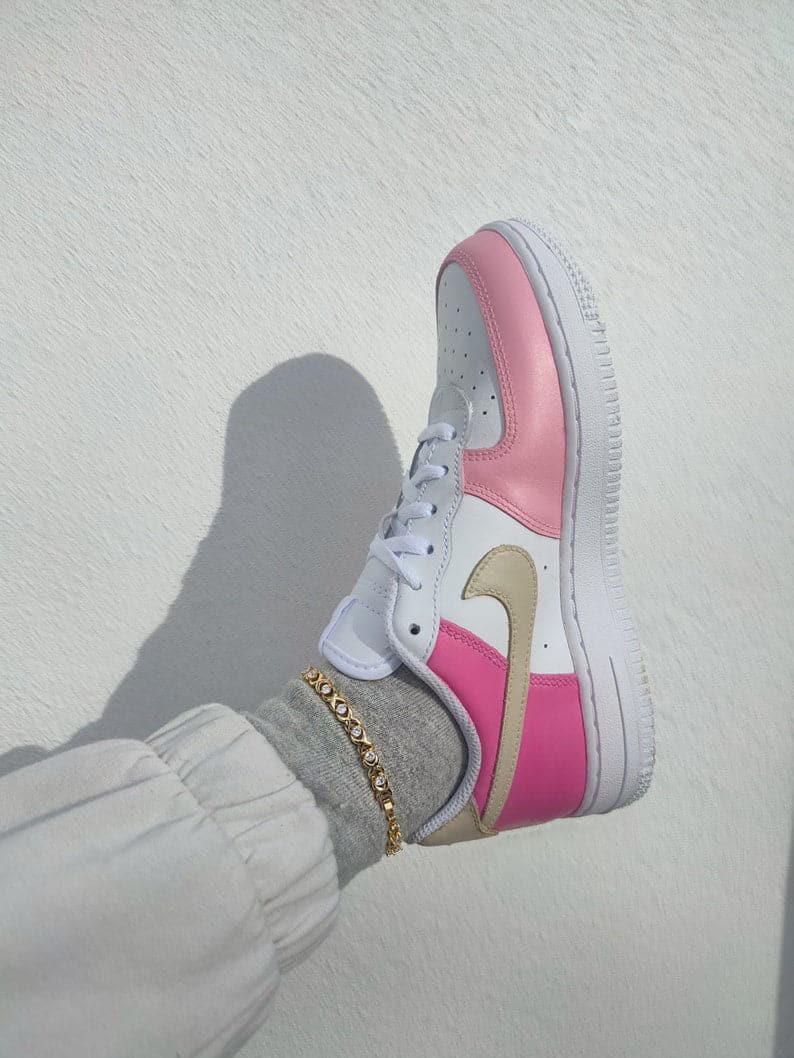 Custom Nike Air Force 1 Pink Nostalgia