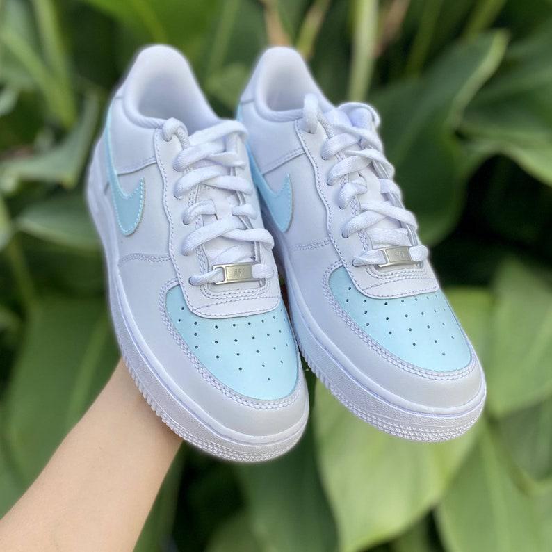 Custom Blue Nike Air Force Ones