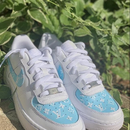 Custom Air Force 1 Baby Blue Louis