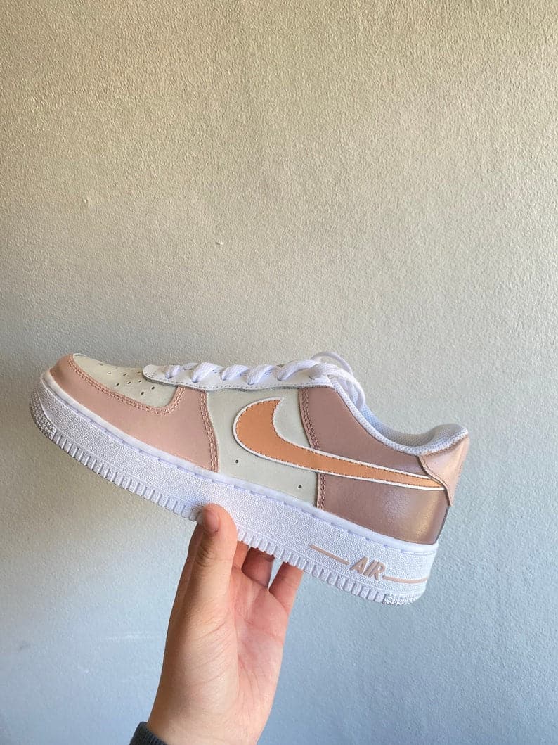 Custom Air Force 1 Nude Colour Block