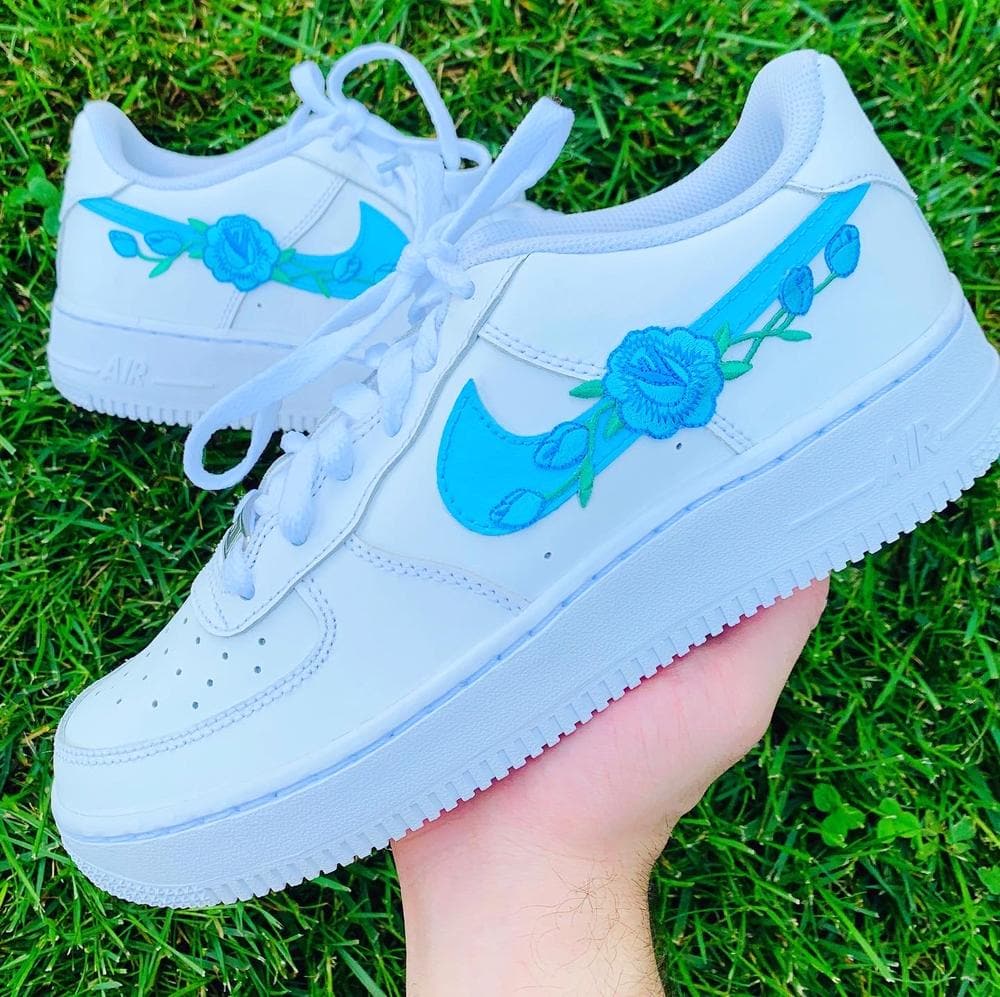 Custom Air Force 1 Blue Rose