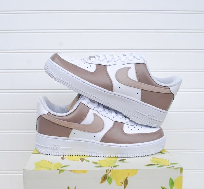 Beige Colorblock Custom Air Force 1