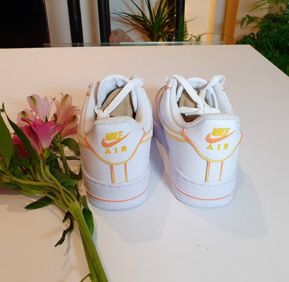 Yellow and Orange Ombré_ Painted Tick Mid-soles