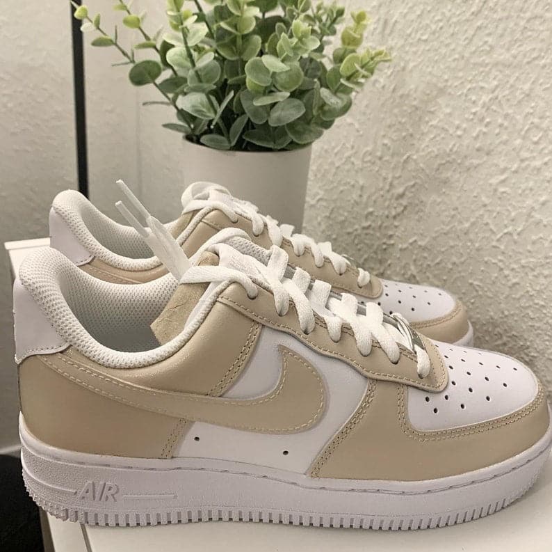 Tan Cream Custom Air Force 1