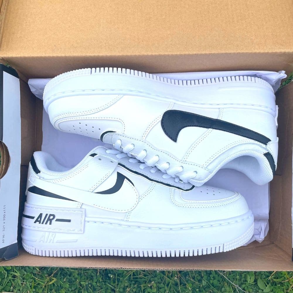 Custom Air Force 1 X Shadow Black Colour