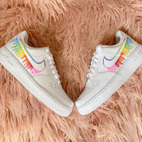 Rainbow Drip Custom Air Force 1s