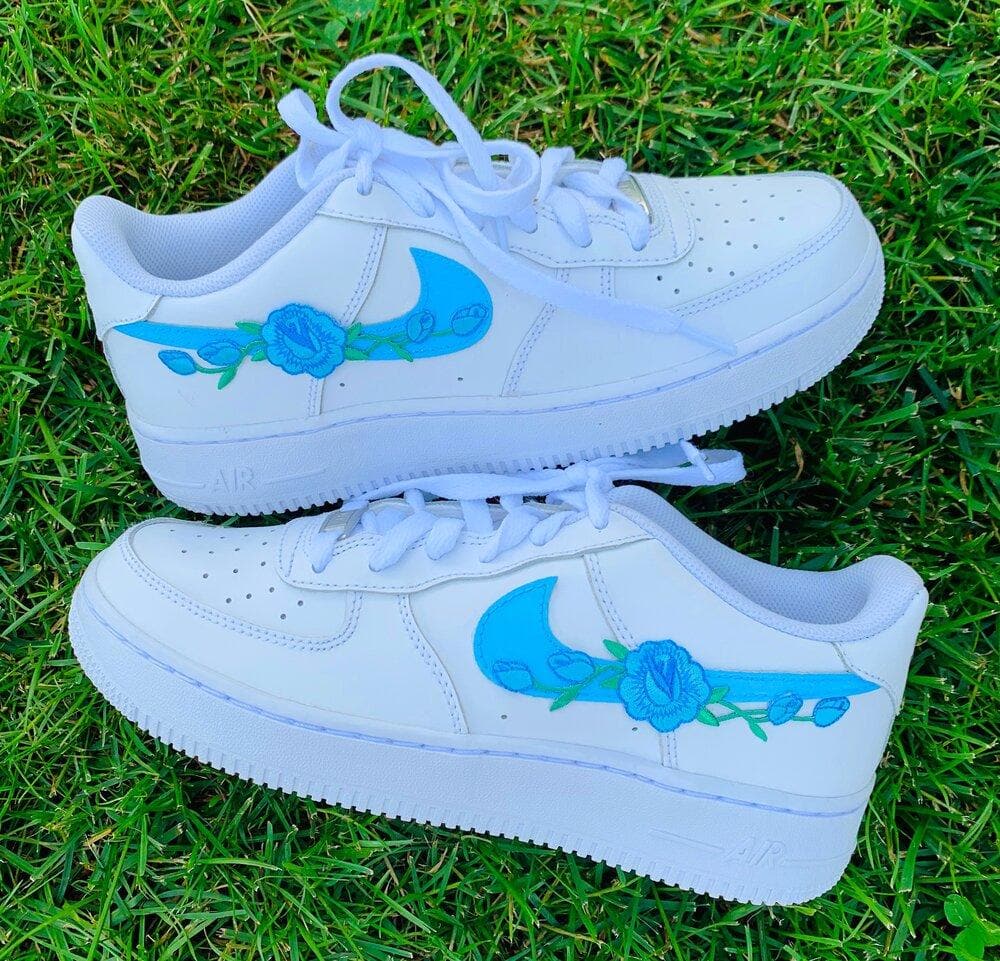 Custom Air Force 1 Blue Rose
