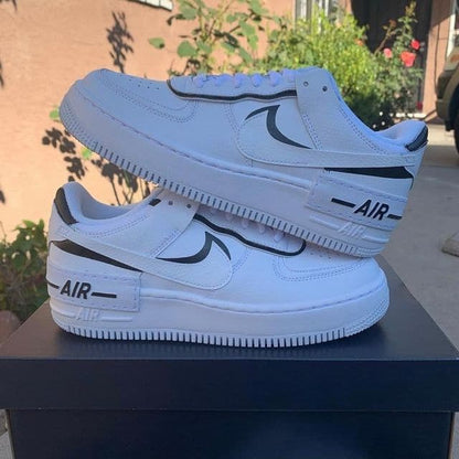 Custom Air Force 1 Shadow White Black
