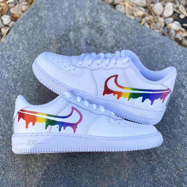 Custom Rainbow Nike Drip Air Force Ones