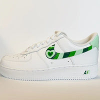 Custom Air Force 1 green Hearts