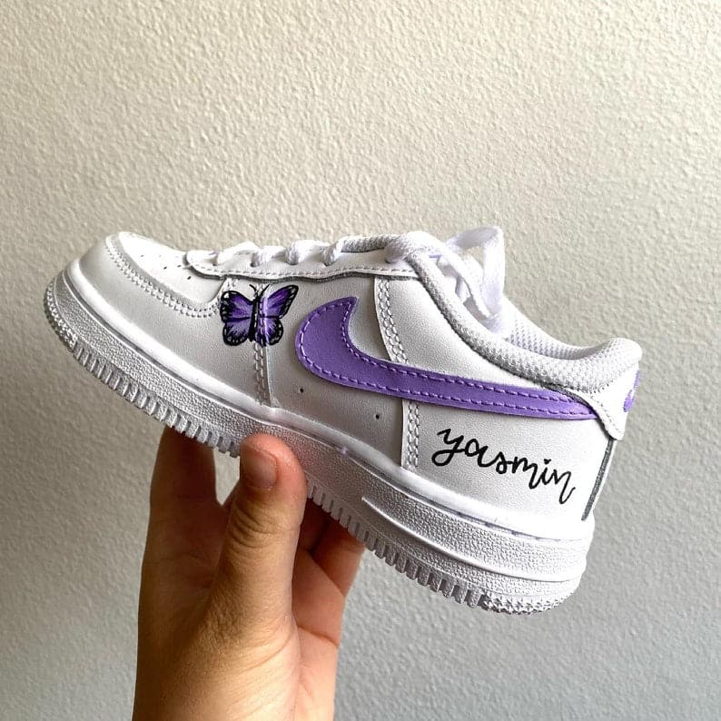Custom Air Force 1 purple Butterflies