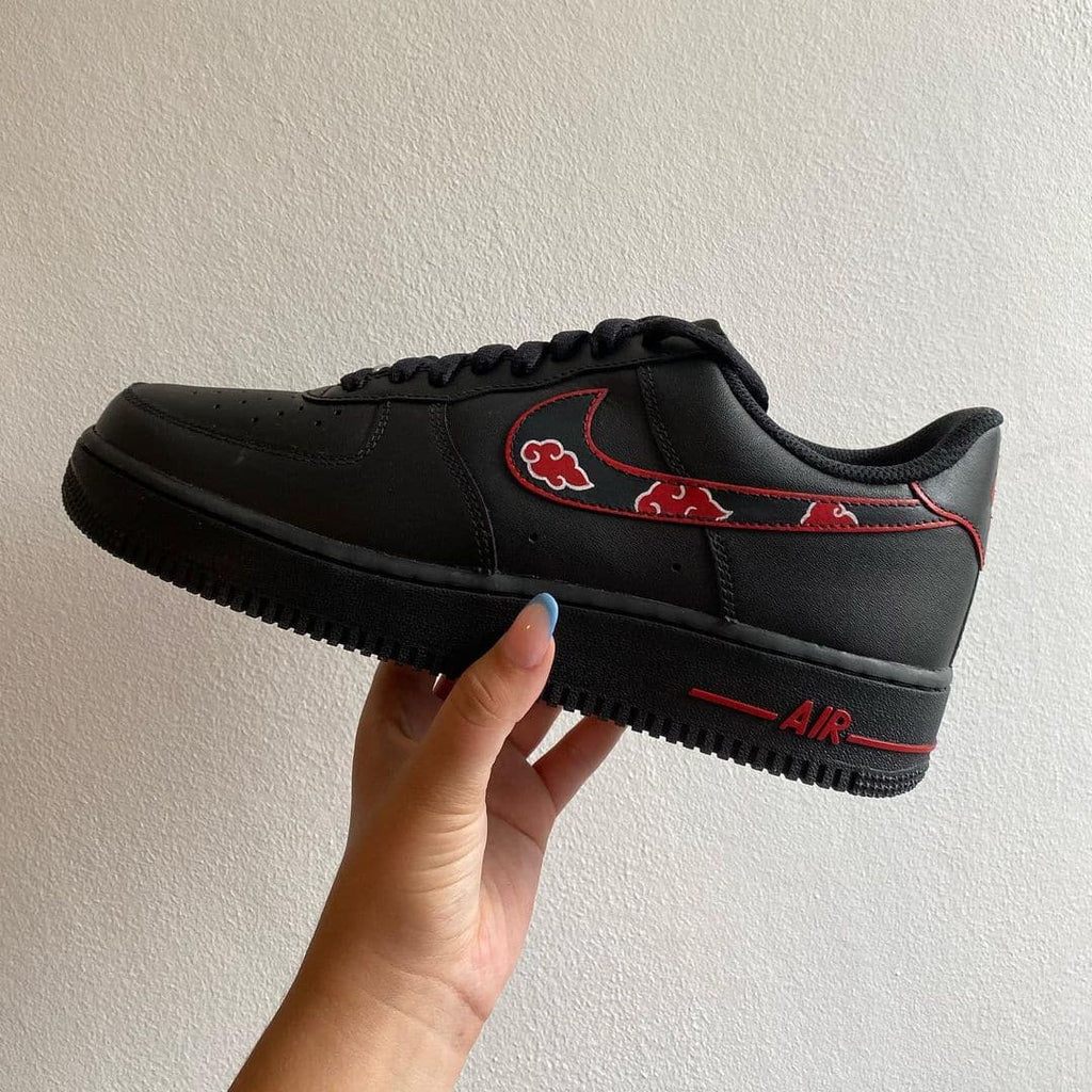 Custom Air Force 1 black and red combo