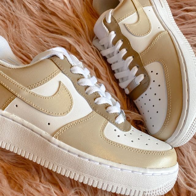 Custom Air Force 1s | Tan Colors