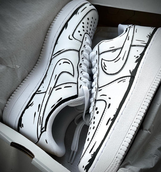 Custom Air Force 1 black lines