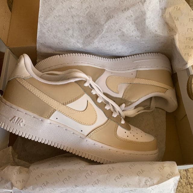 Cream Custom Air Force 1's