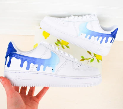 Blue Gradient Air Force 1 Handpainted AF1 Gradient