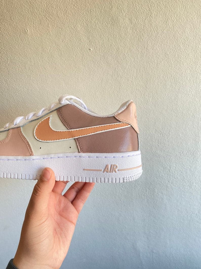 Custom Air Force 1 Nude Colour Block