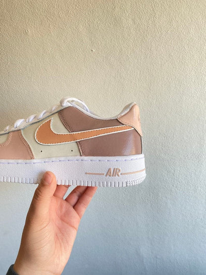 Custom Air Force 1 Nude Colour Block