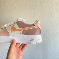 Custom Air Force 1 Nude Colour Block