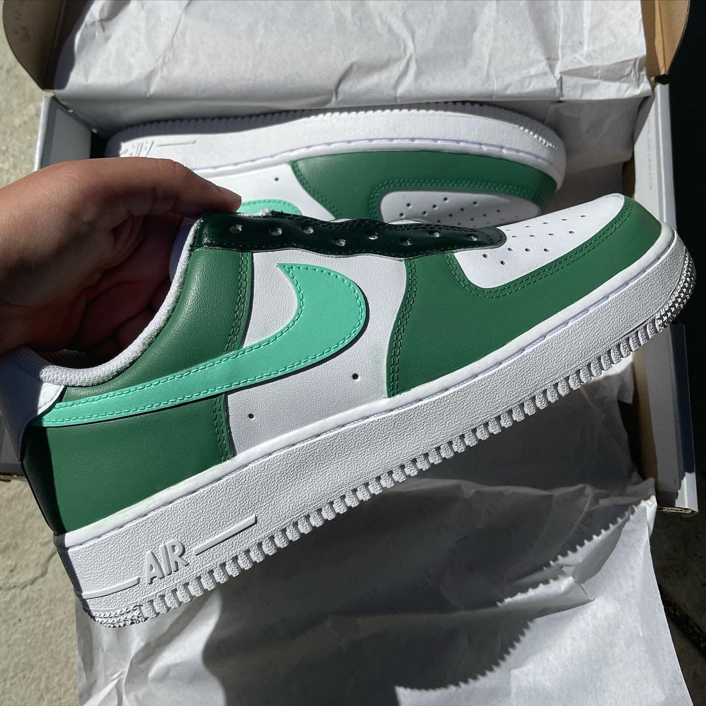 custom olive green air force 1