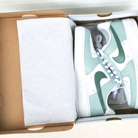 Sage Green Colorblock Air Force 1 Handpainted Custo