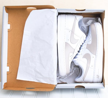 Tan Toe Colorblock Air Force 1 Custom Handpainted