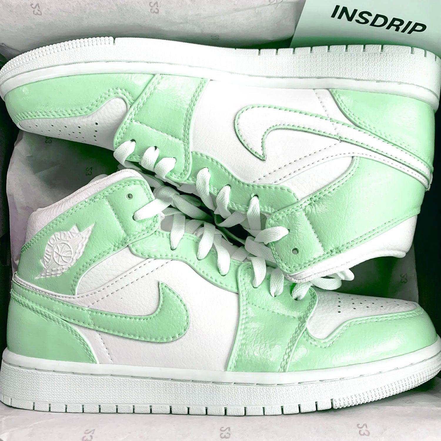 SAGE GREEN AIR JORDAN 1 CUSTOM