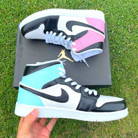 Custom Air Jordan 1 X Pink BLUE