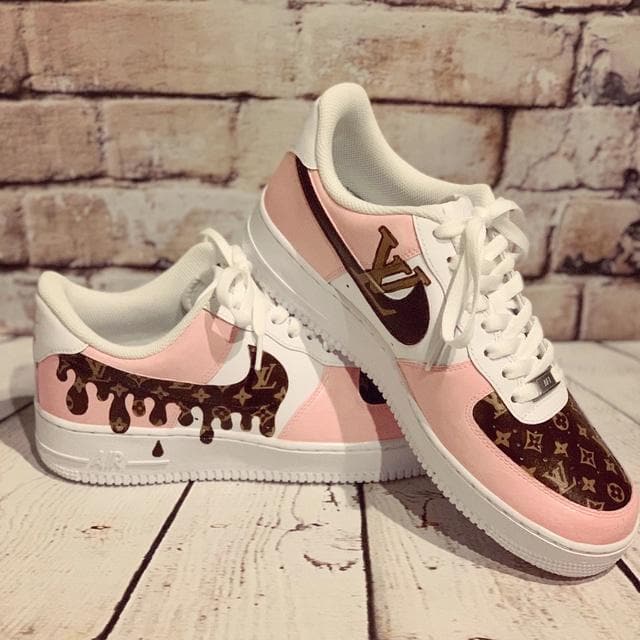 Custom Air Force 1 Pretty In Pink Louis Vuitton