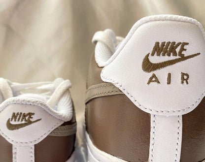 Custom Air Force 1 Mocha Brown combo