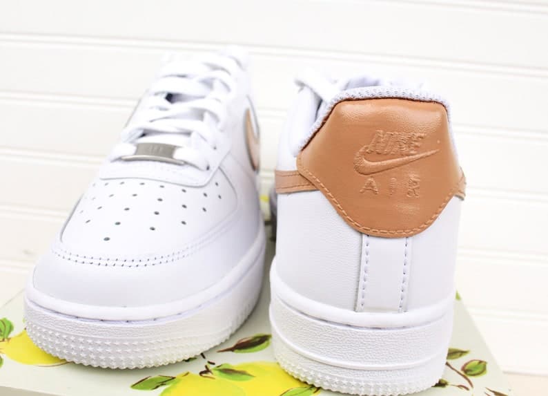 Check Colorblock Air Force 1 Handpainted Custom