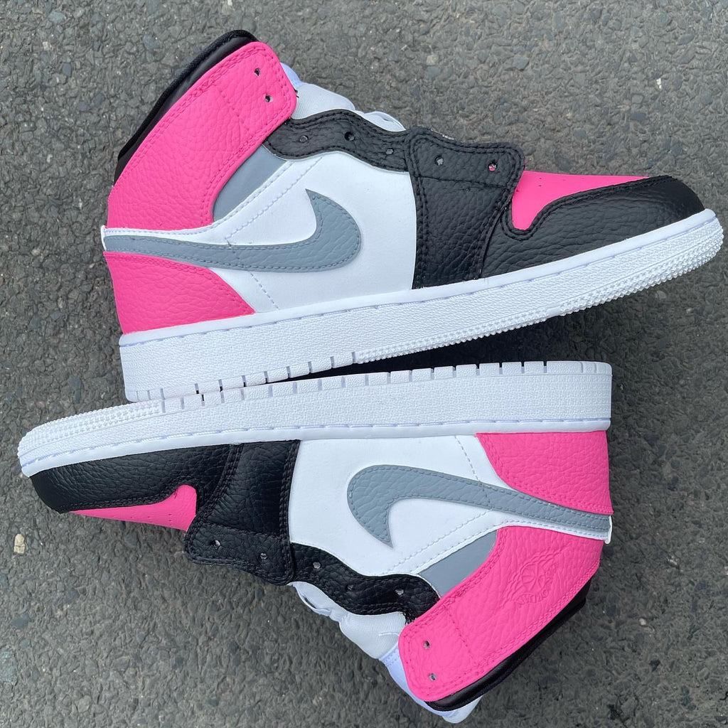Custom Air Jordan 1 Pink Black