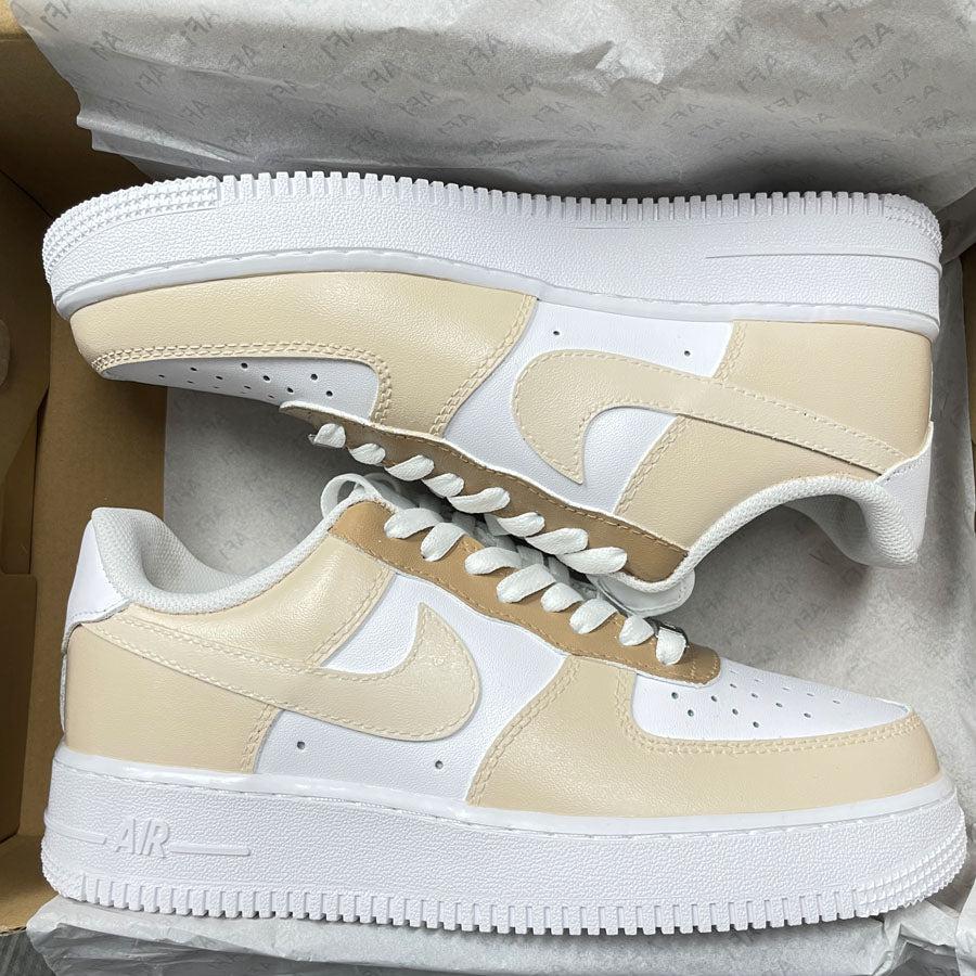 Custom Air Force 1 Beige Brown