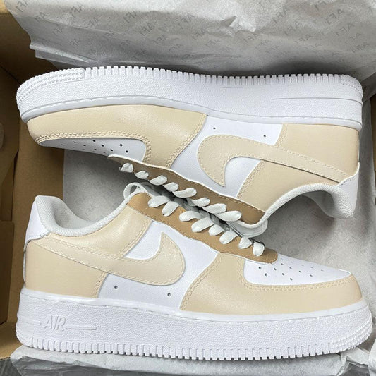 Custom Air Force 1 Beige Brown