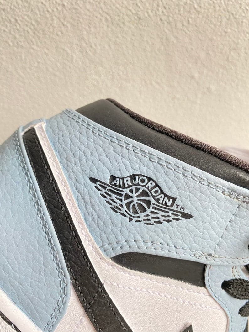 Custom Air Jordan 1 black and Blue