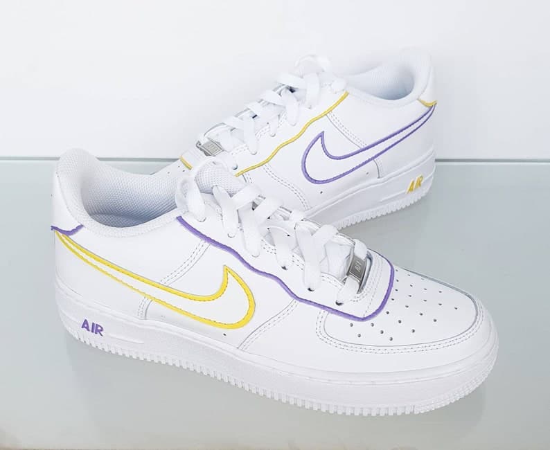 Yellow and Purple _lakers_ Colours_ Painted