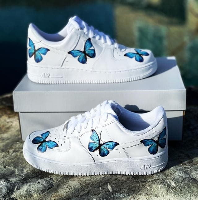 Custom Air Force 1 Butterfly Blue