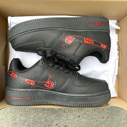 Custom Air Force 1 X Black and Red clouds