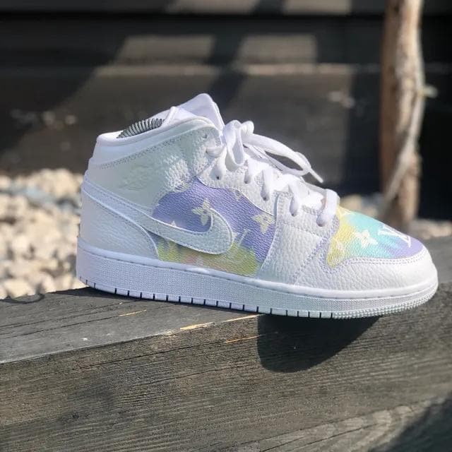 Custom Air Jordan 1 Pastel Monogram LV
