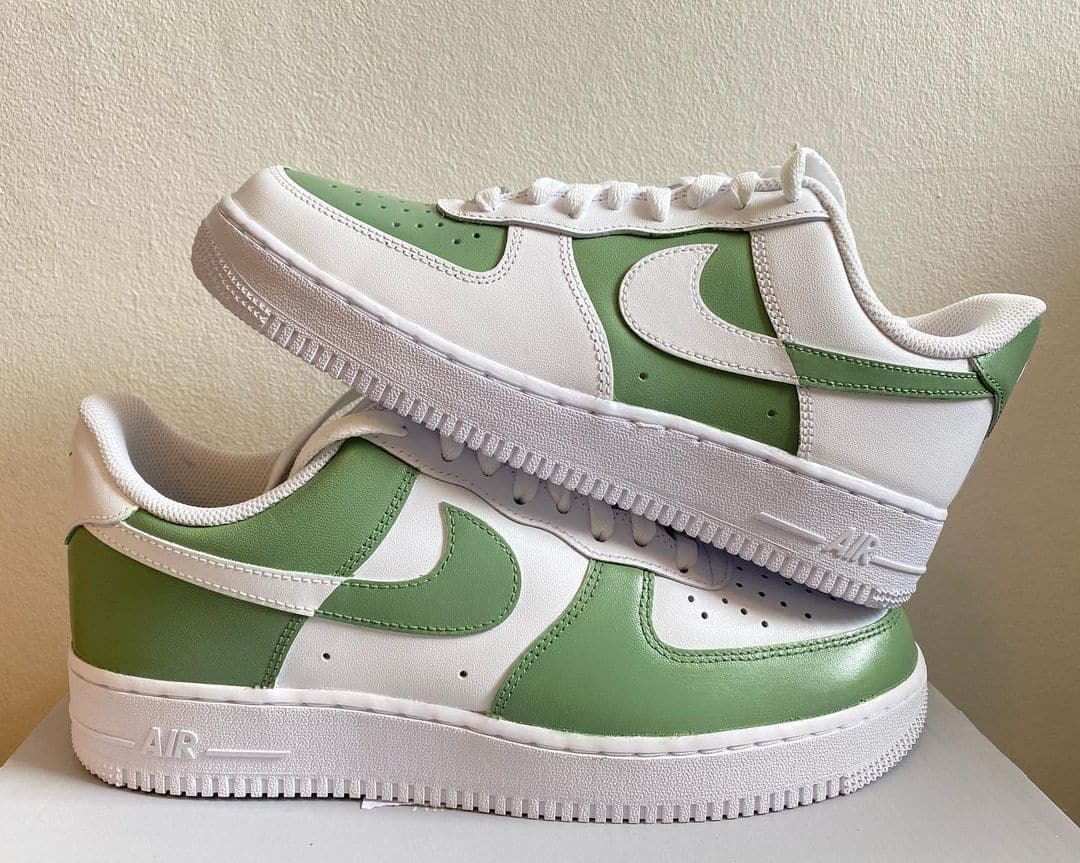 Custom Air Force 1 Green colourblock