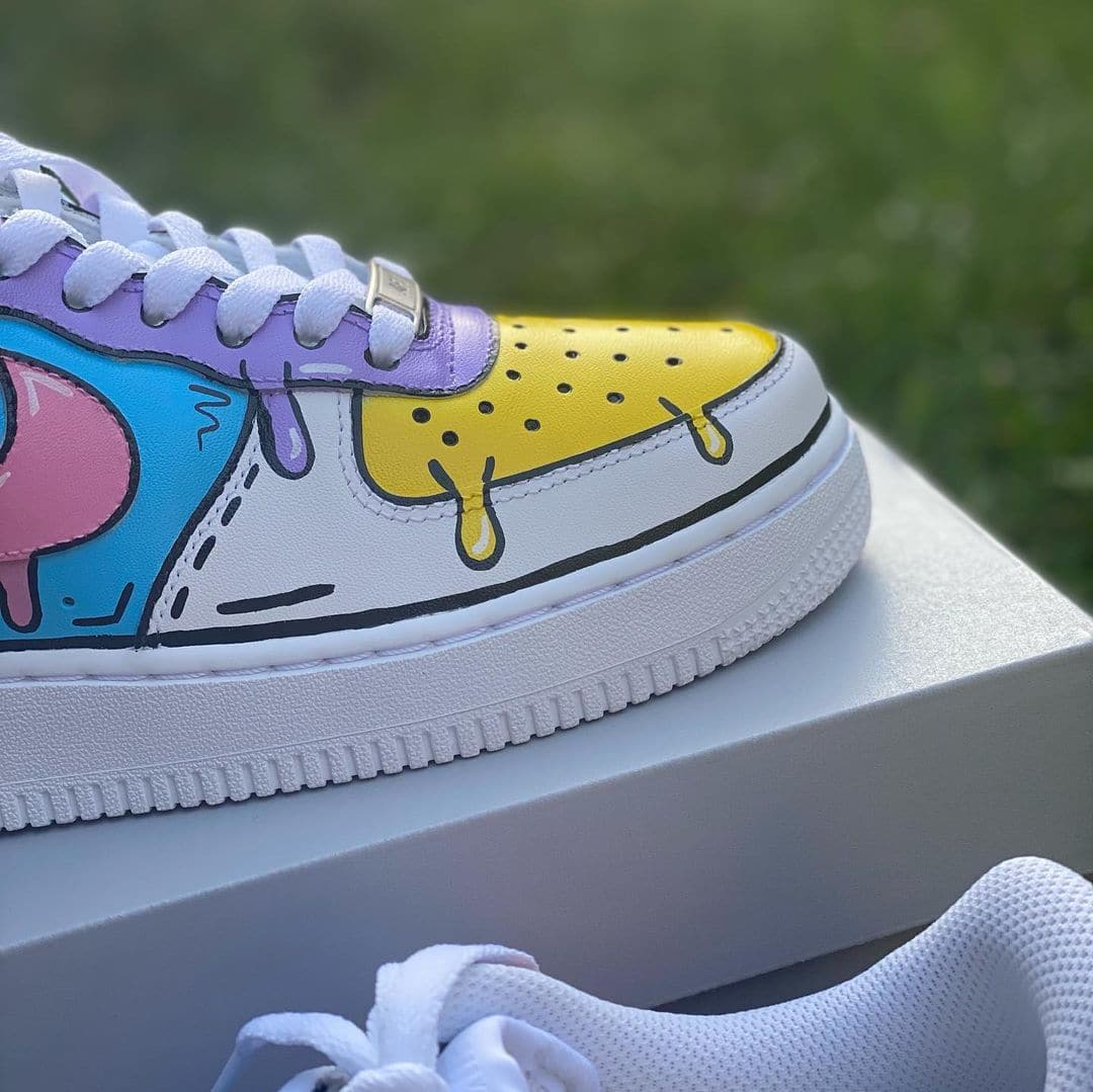 Cartoon Drip Custom Air Force 1’s