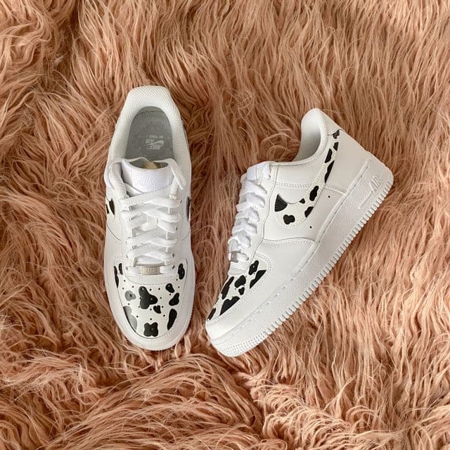 Cow print Air Force 1s