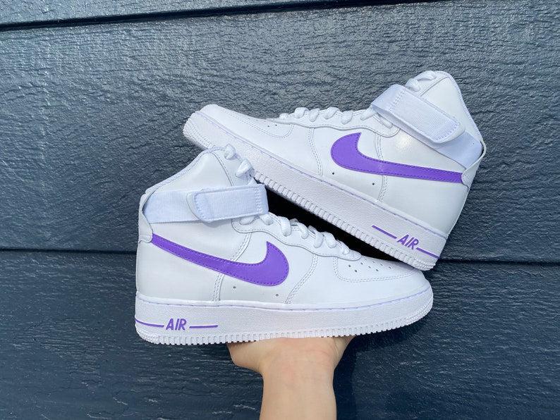 Custom Purple Nike Air Force Ones