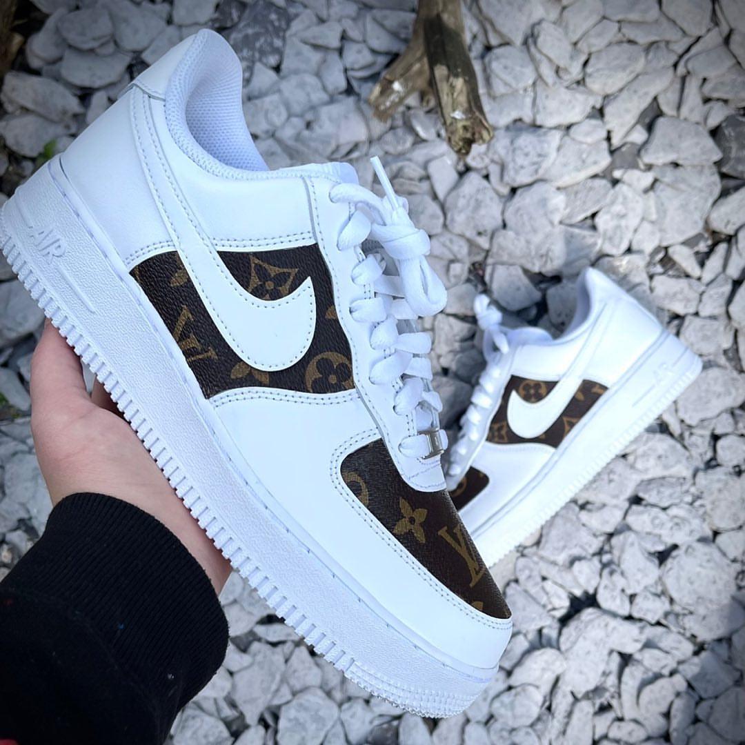 Custom Air Force 1 Brown LV